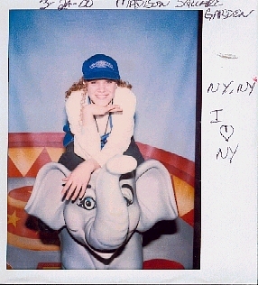 Katie at the circus in Madison Square Garden